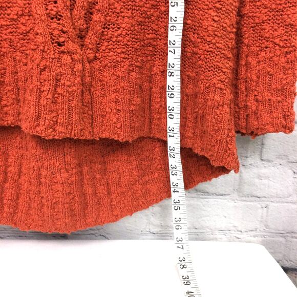 Moth Anthropologie Women's Cowl Neck Oversized Knit Tunic Sweater Dress Orange S - Picture 9 of 11
